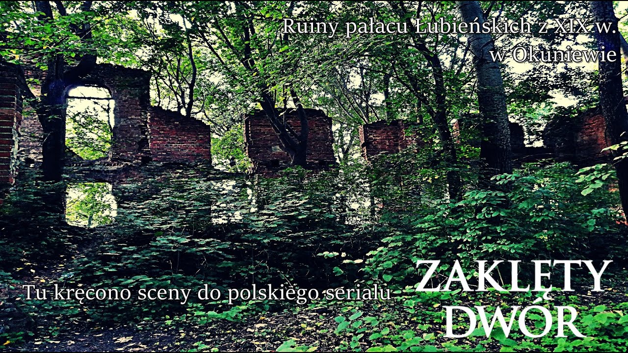RUINY PAŁACU ŁUBIEŃSKICH W OKUNIEWIE - tu kręcono serial 