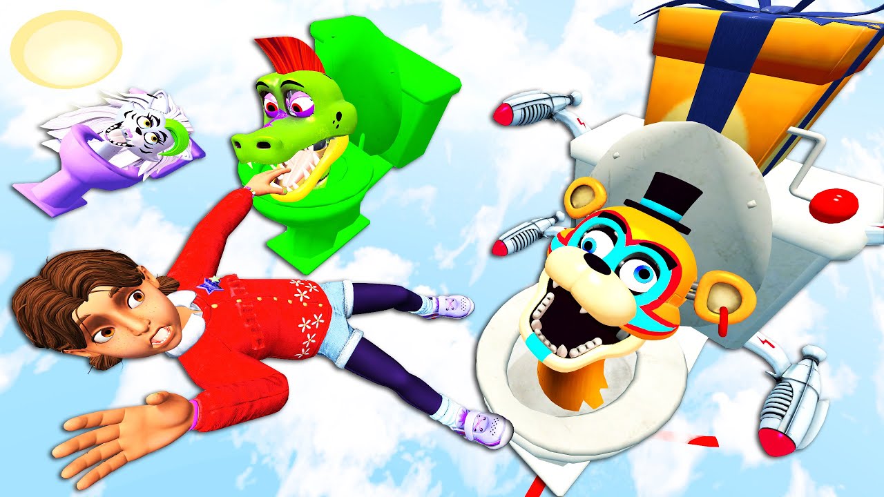 FNAF: SB Animatronics - SKIBIDI TOILETS? Ragdoll Falls [GMOD]