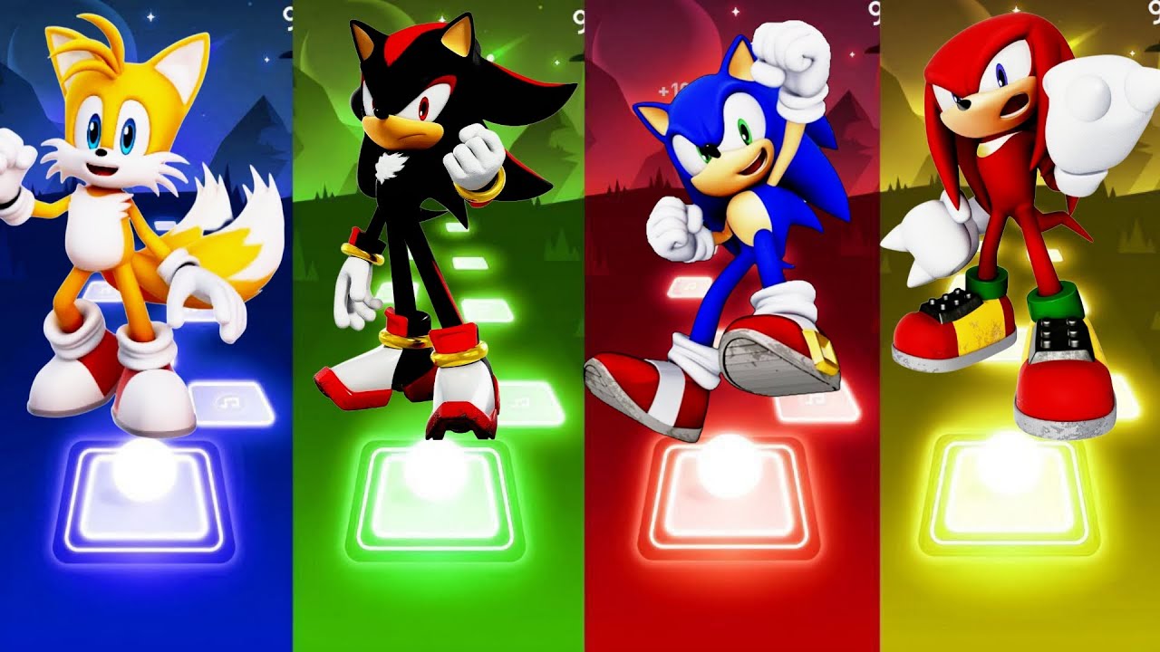 Tiles 🆚 Shadow the Hedgehog 🆚 Sonic the Hedgehog 🆚 Knuckles| Tiles Hop EDM Rush