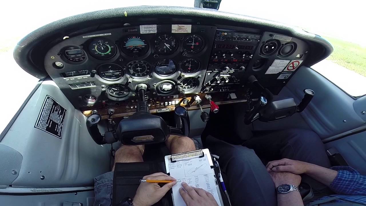 Pilot PoV - Cessna 172 startup & takeoff - High River, Alberta CEN4