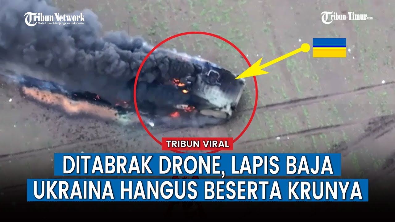 FULL UAV Rusia Ledakkan Deretan Kendaraan Militer Ukraina, VIRAL!!