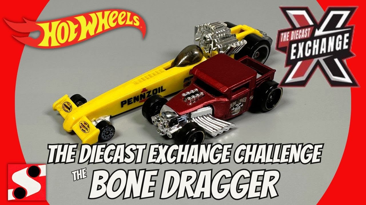 Custom Hot Wheels Bone Dragger - The Diecast Exchange July 2025 Challenge #customhotwheels