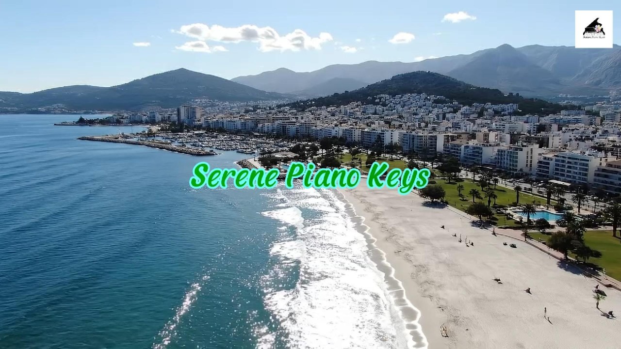 Serene piano keys mountain silence for stress relief and sleep