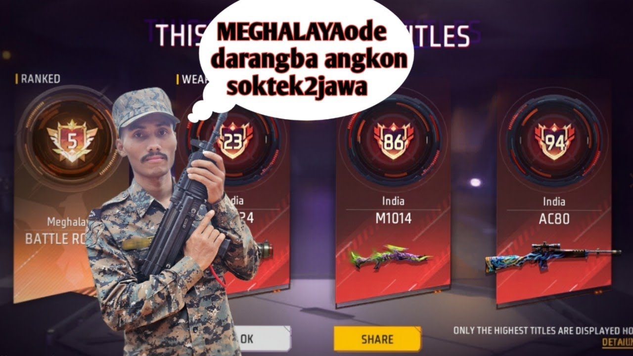 Meghalaya weapon glory No.1 // grandmaster 5 coming soon #nokma yt 