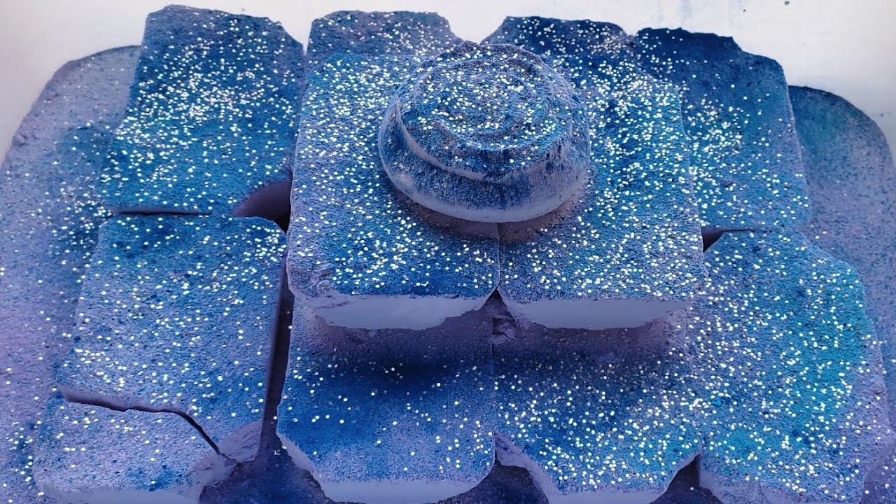 Purple Blocks with Glitter| ASMR| Anxiety Relief| Sleep Aid| Oddly Satisfying| Repost