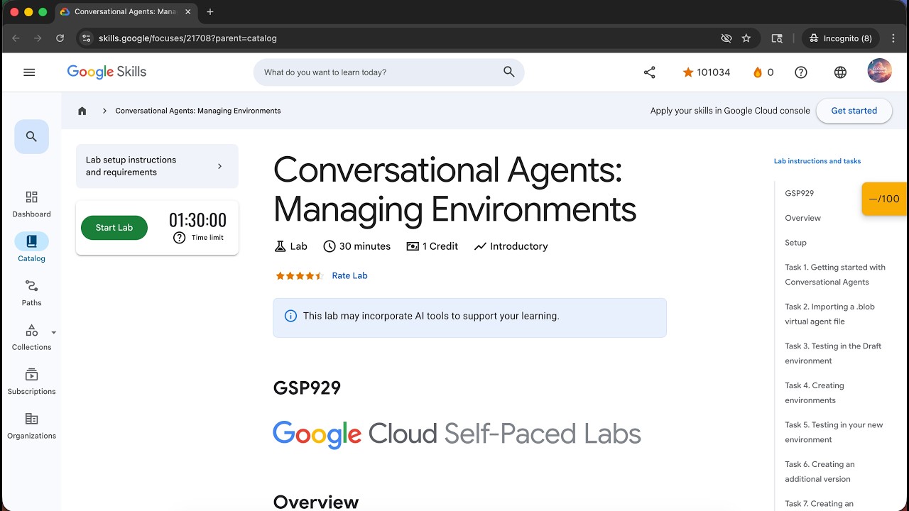 Conversational Agents: Managing Environments | GSP929