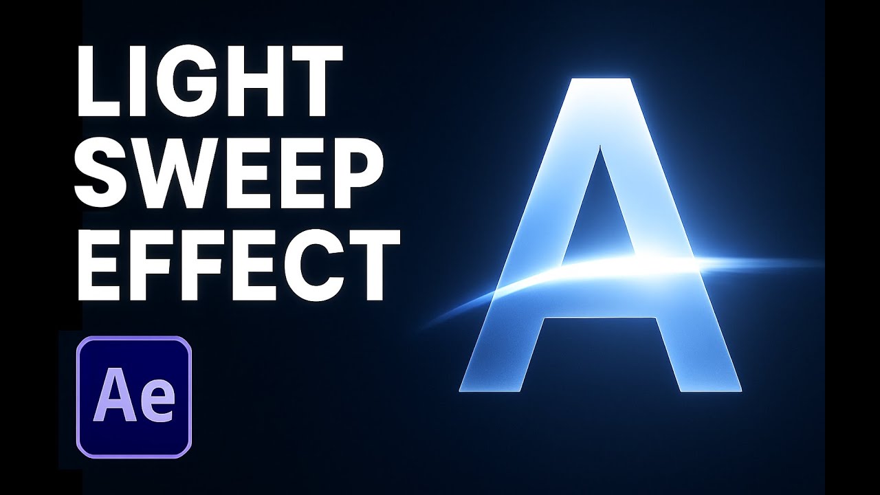Shiny Text & Logo Animation Tutorial | CC Light Sweep Effect in After Effects