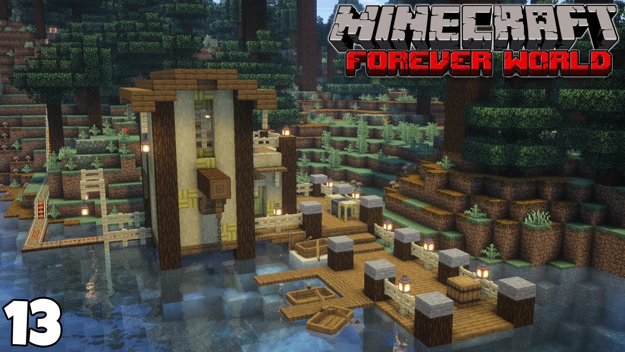 I Built a Cozy Fishing Dock & Prismarine Farm | Minecraft Forever World #13
