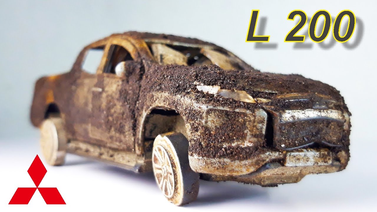 Restoration of an abandoned Mitsubishi L 200 car model