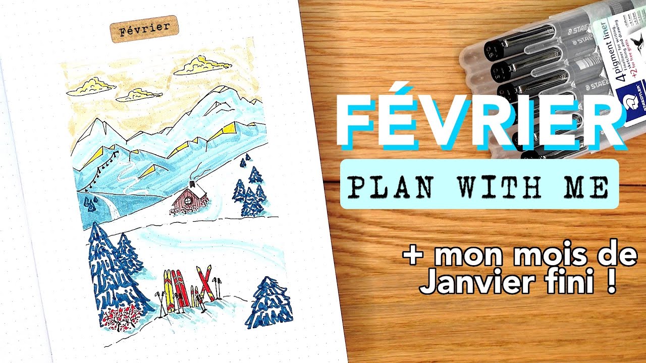 Bullet Journal Février 2022 (+Janvier !) : Montagne & ski | ORGANISATION