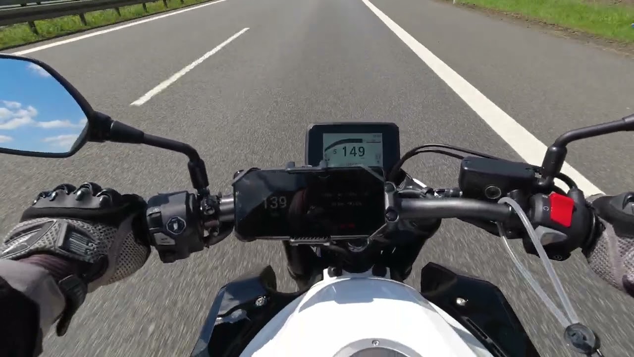 Honda CB500 Hornet (2024), Top Speed (GPS) Autobahn