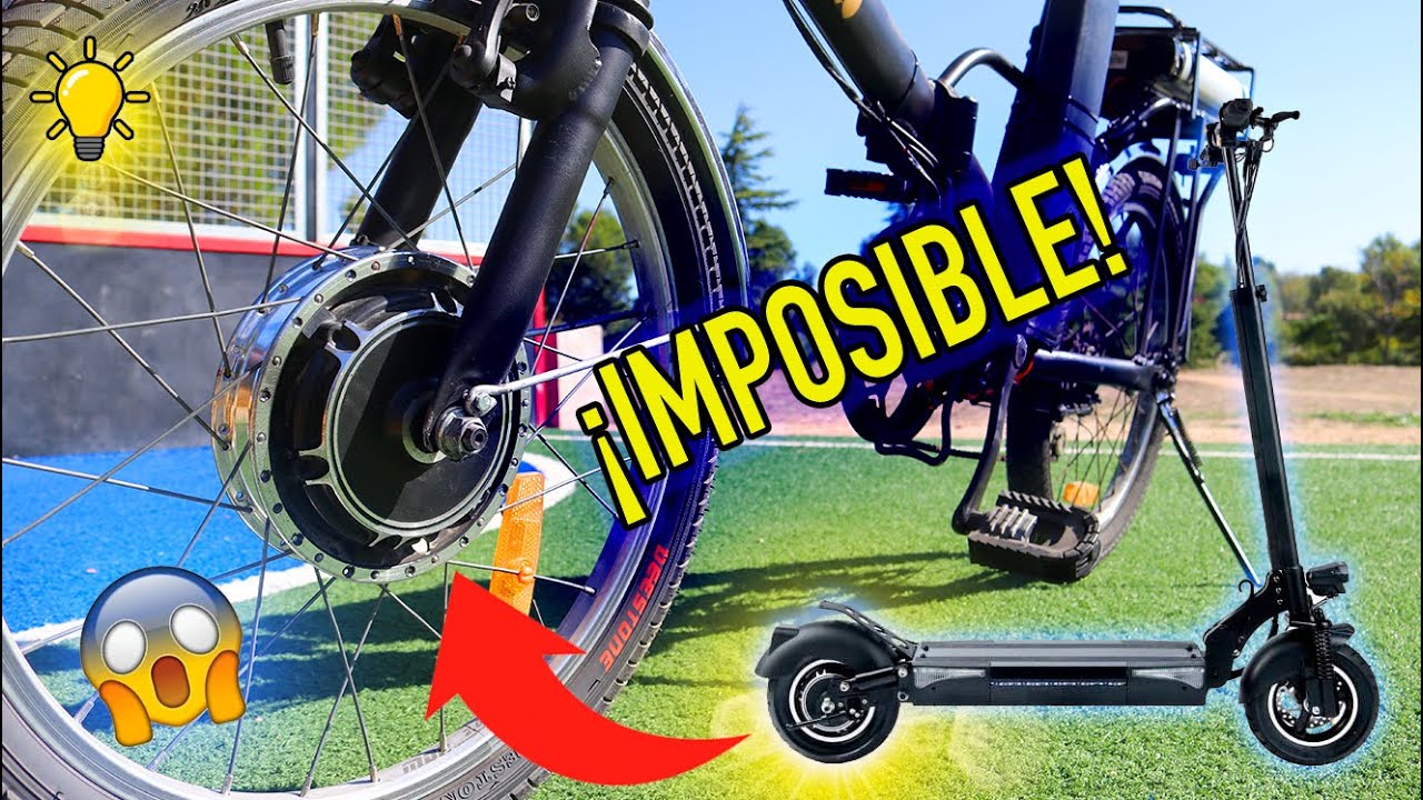 BICICLETA ELECTRICA CASERA CON MOTOR DE PATINETE ELECTRICO