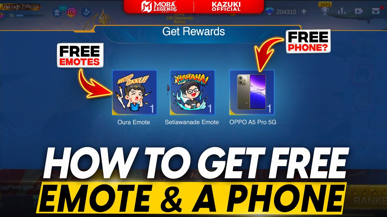 GET A CHANCE TO WIN FREE PHONE & EXCLUSIVE EMOTES!