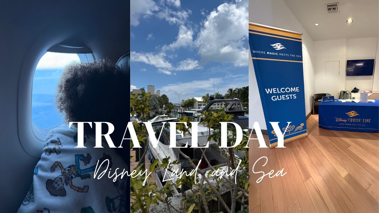 Travel Day with a toddler! | Disney Land and Sea 🏰🛳️ | Hilton Fort Lauderdale Marina