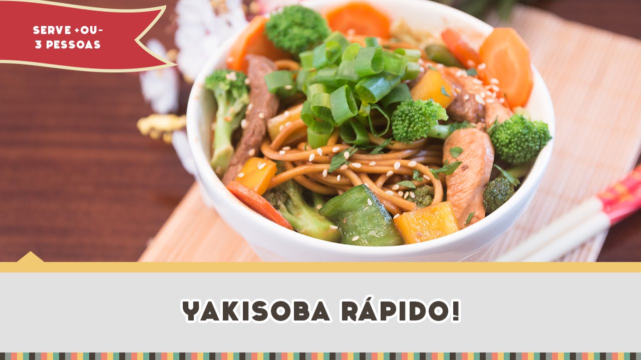 COMO FAZER YAKISOBA FÁCIL (Nova receita de Yakissoba caseiro) - Receitas de Minuto #257