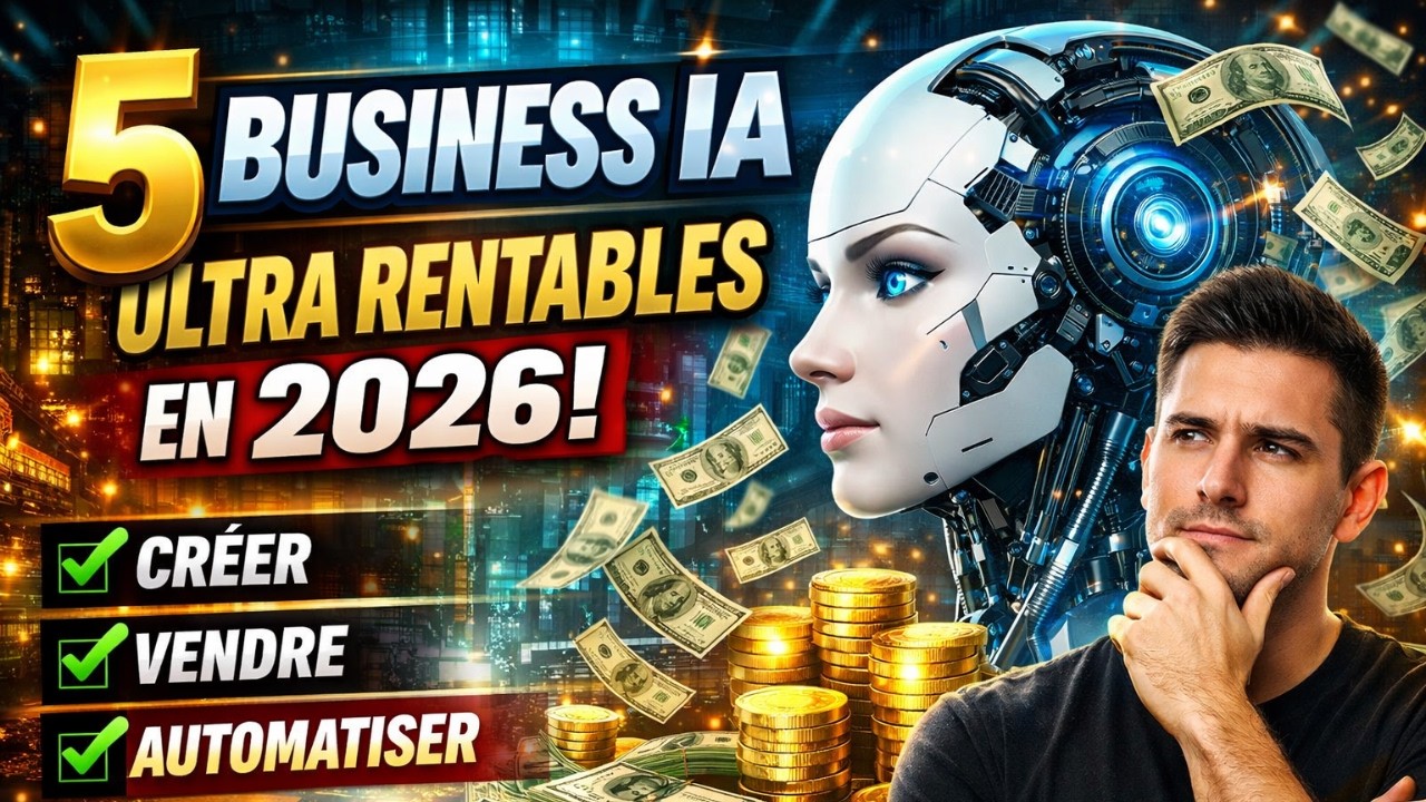 5 Business IA Ultra Rentables en 2026 💰 (Créer, Vendre & Automatiser Pendant que Tu Dors)