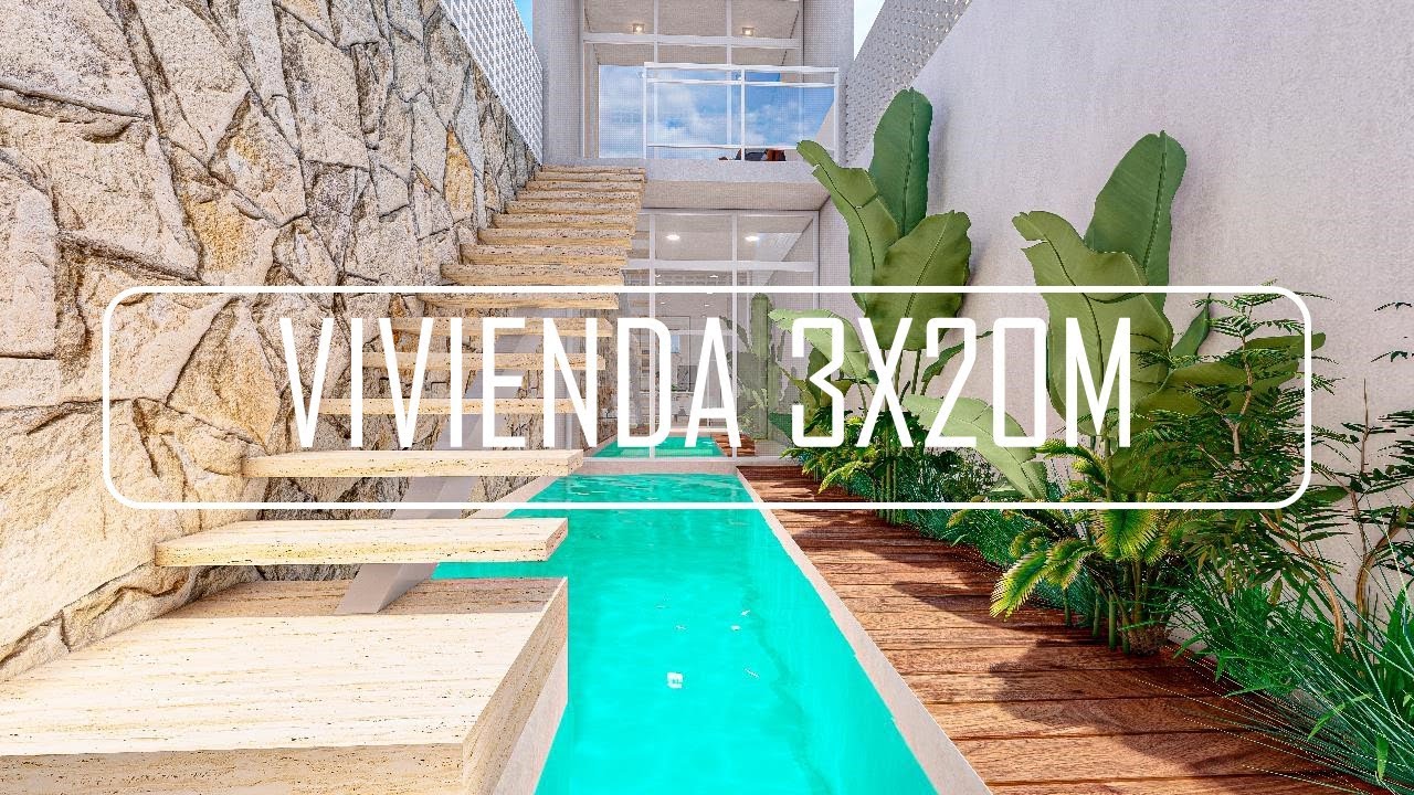 ¡INCREÍBLE DISEÑO de CASA ESTRECHA 3x20m! 🎁 Descarga GRATIS los Planos 📐✨