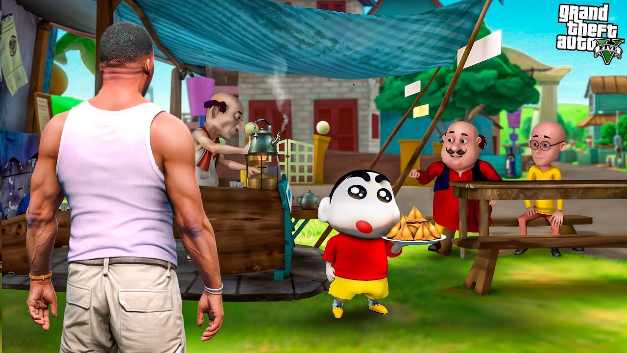 Franklin & Shinchan Went to Motu Patlu World 😱 | GTA 5 Malayalam Story