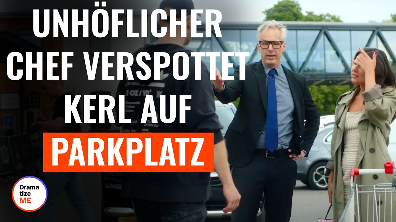 Unhöflicher Chef verspottet Kerl auf Parkplatz | @DramatizeMe Deutsch