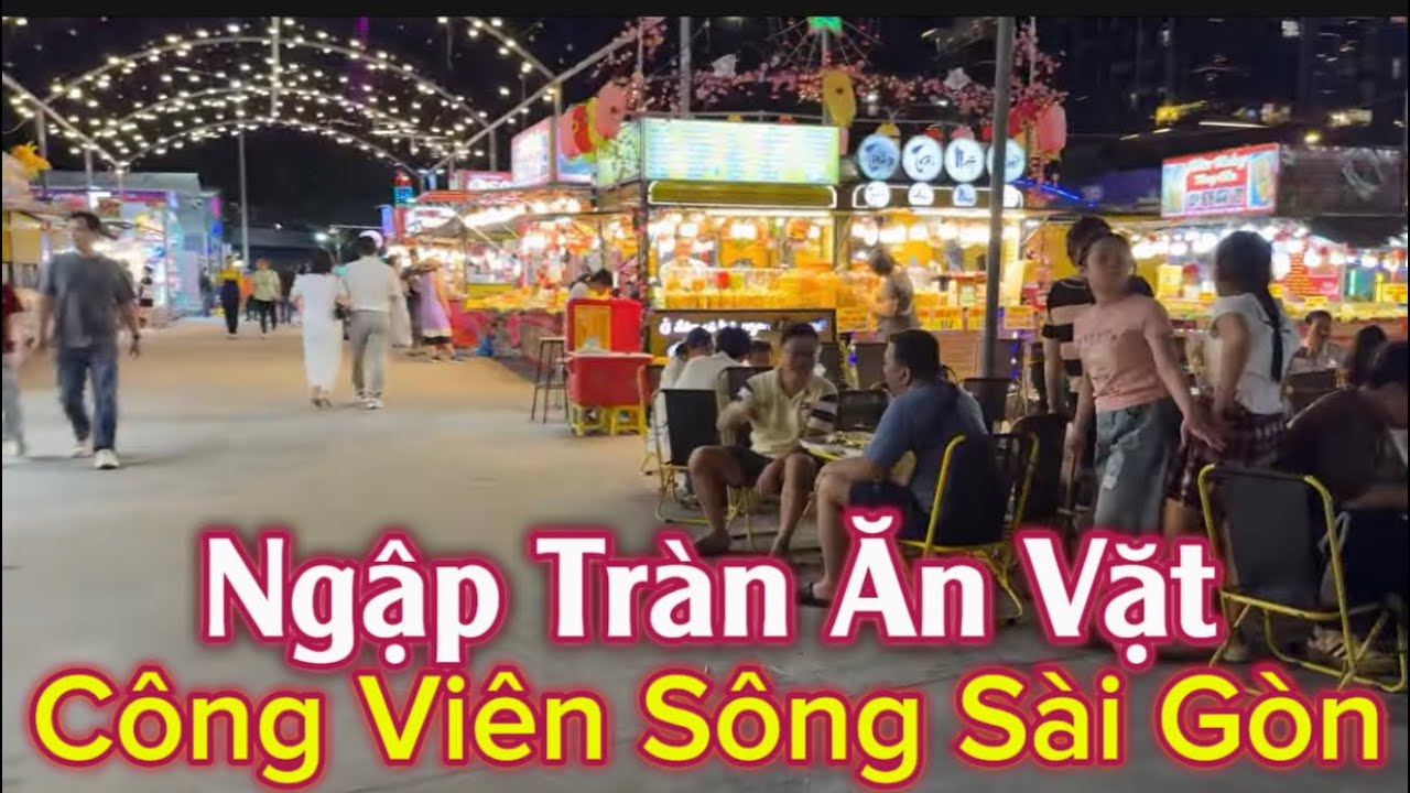 Ngập Tràn ĂN UỐNG CV Bờ Sông Thủ Thiêm Sài Gòn