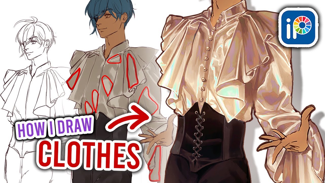 How I DRAW CLOTHES in IBISPAINT | Clothing Folds Study