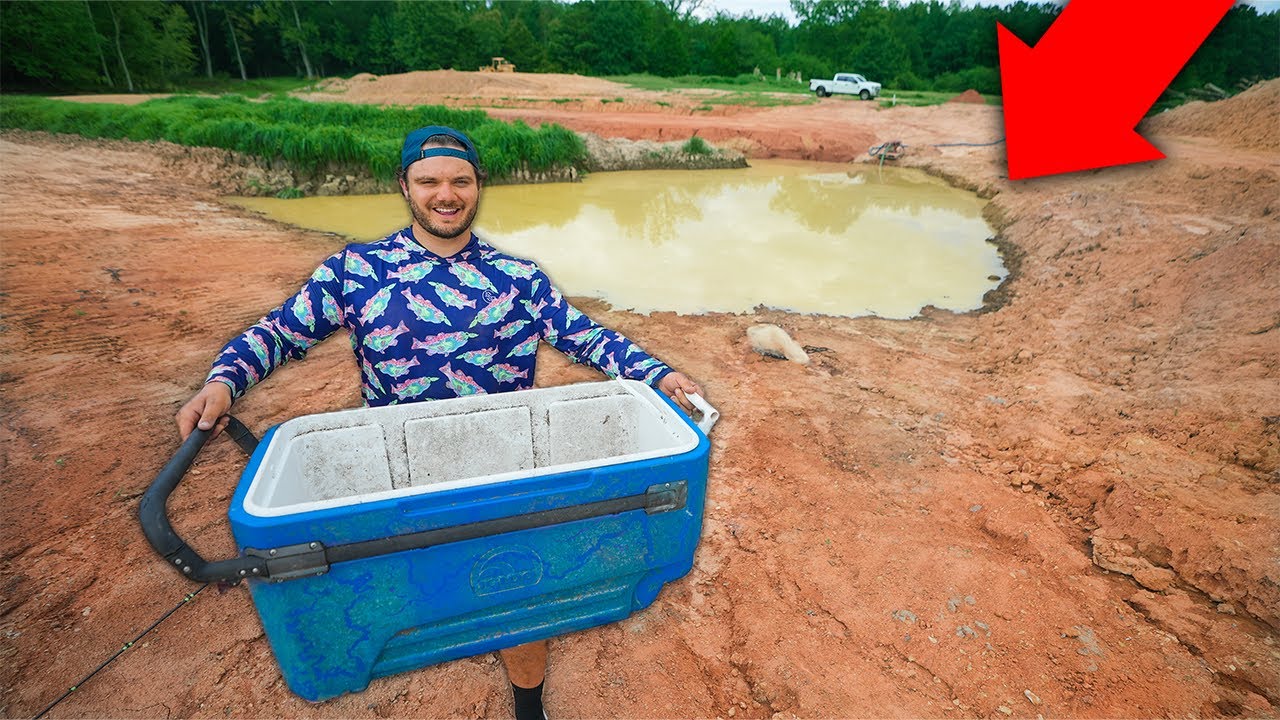 Rescuing Fish Stranded In A MUD PIT! (draining a stocked pond)