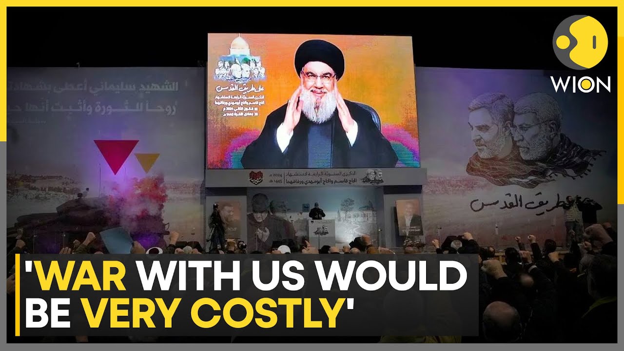 Hezbollah leader warns Israel of war &lsquo;without limits&rsquo; | Latest News | WION