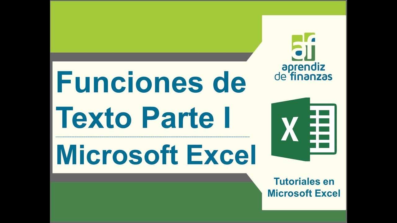 Funciones de Texto en Excel   Parte 1