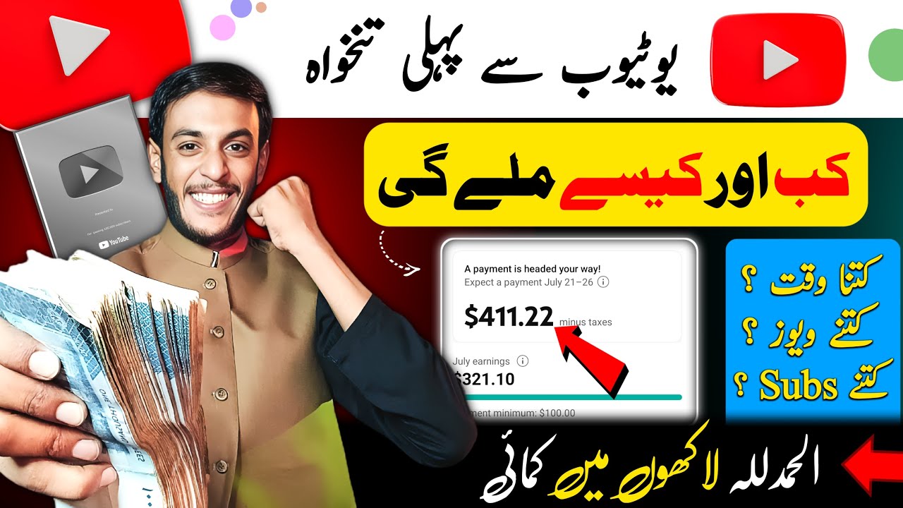 🤔YouTube First Payment Kab Or Kitne VIEWS Par Deta Hai? YouTube Se Paise Kaise Kamaye ?