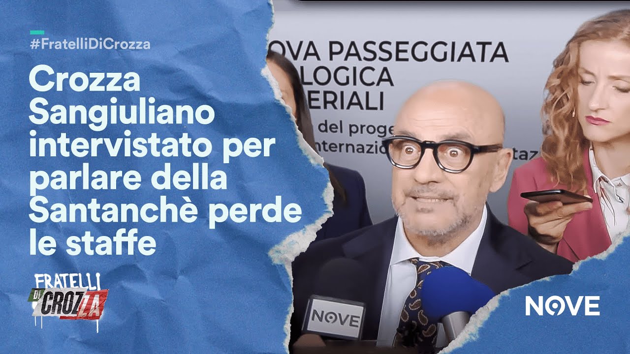 Crozza Sangiuliano intervistato per parlare della Santanchè perde le staffe | Fratelli di Crozza