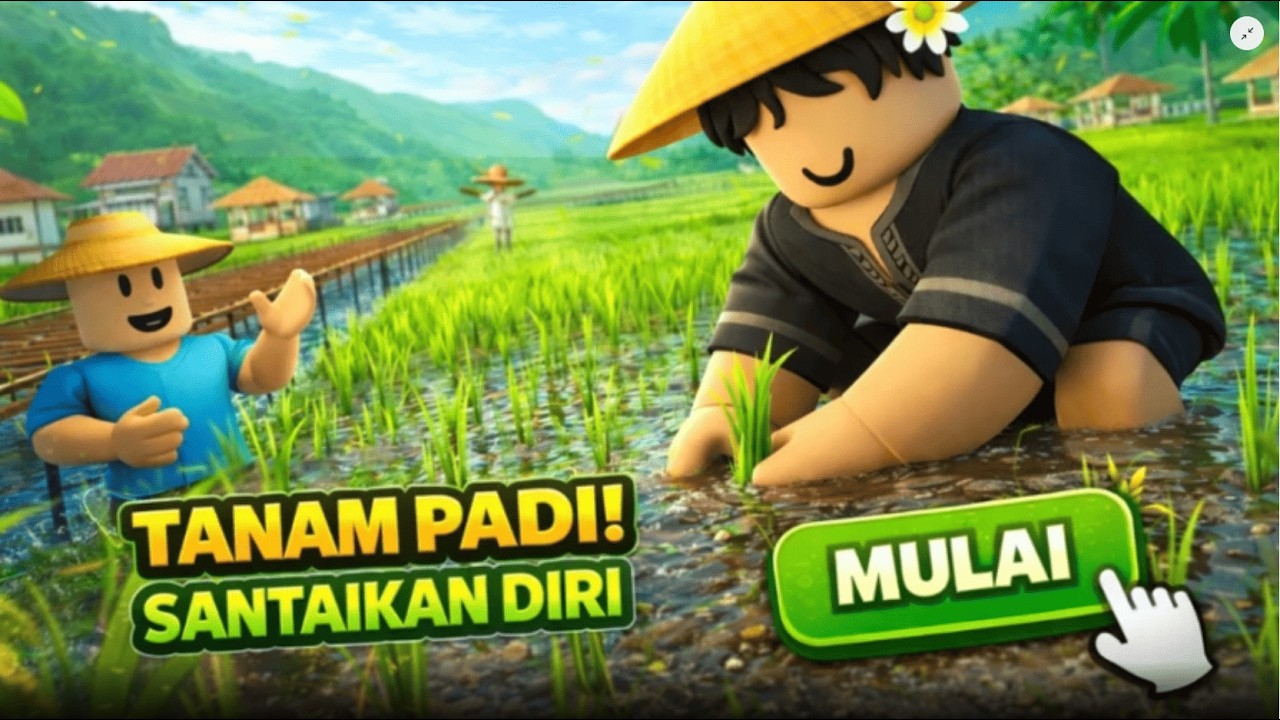 NANAM PADI DI ROBLOX TERNYATA SERU YA