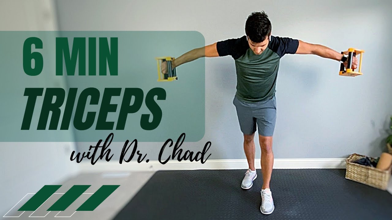 6 MIN TRICEPS // build toned, muscular triceps quick, at home for women + men | Dr. Chad