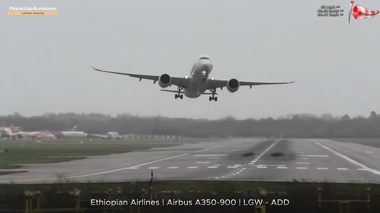 DANGEROUS Takeoff at London Gatwick 😲😲