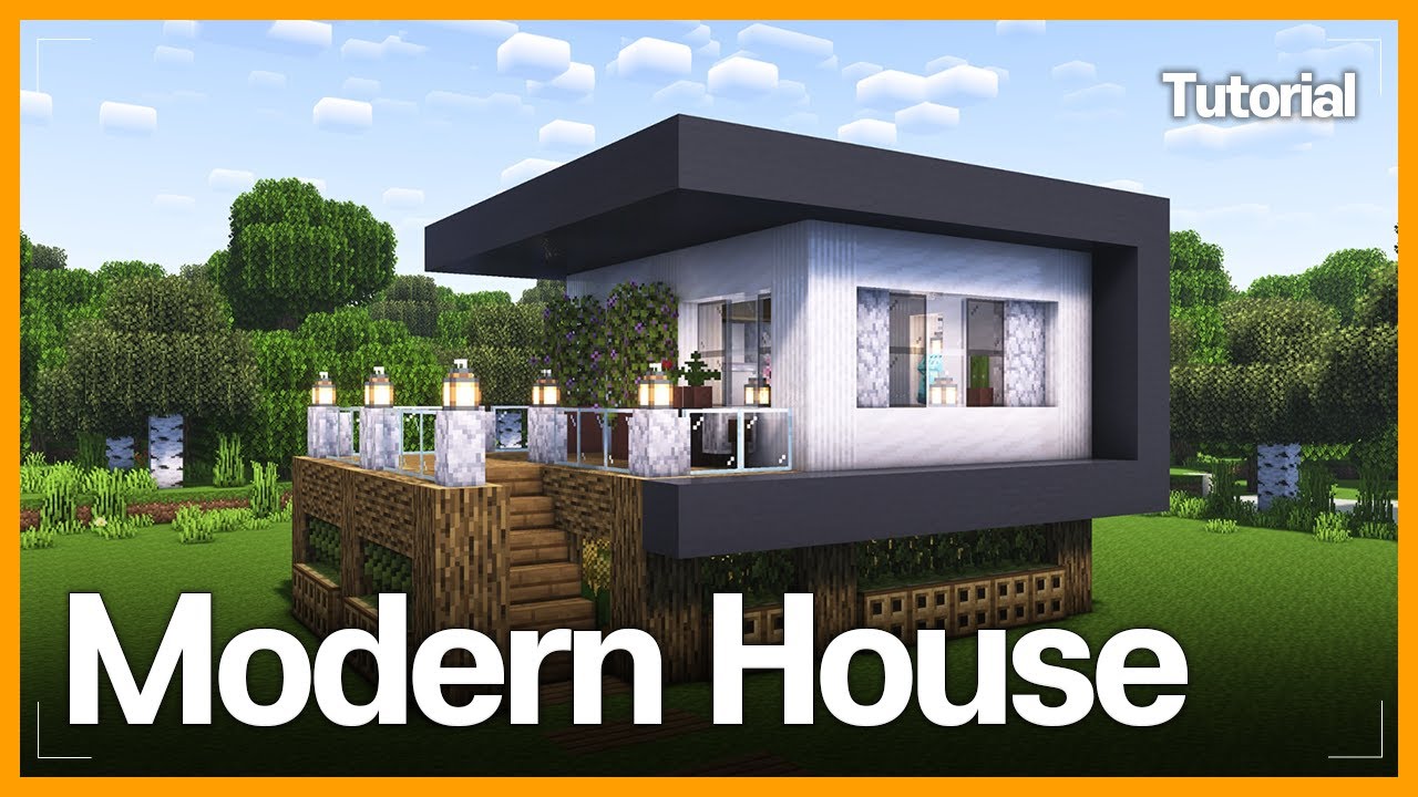 Minecraft⛏️: How to Build a Cantilever Modern House – Tutorial🏠