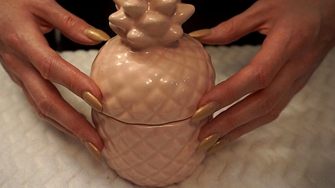 ASMR Scratching & Tapping Textured Glass Candles