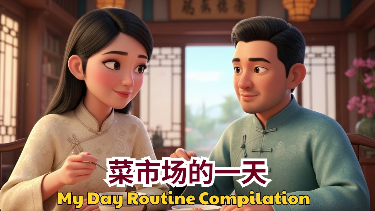 My Day Routine Conversation Compilation  |  Learn Chinese Mandarin for Beginner (HSK 1-3)