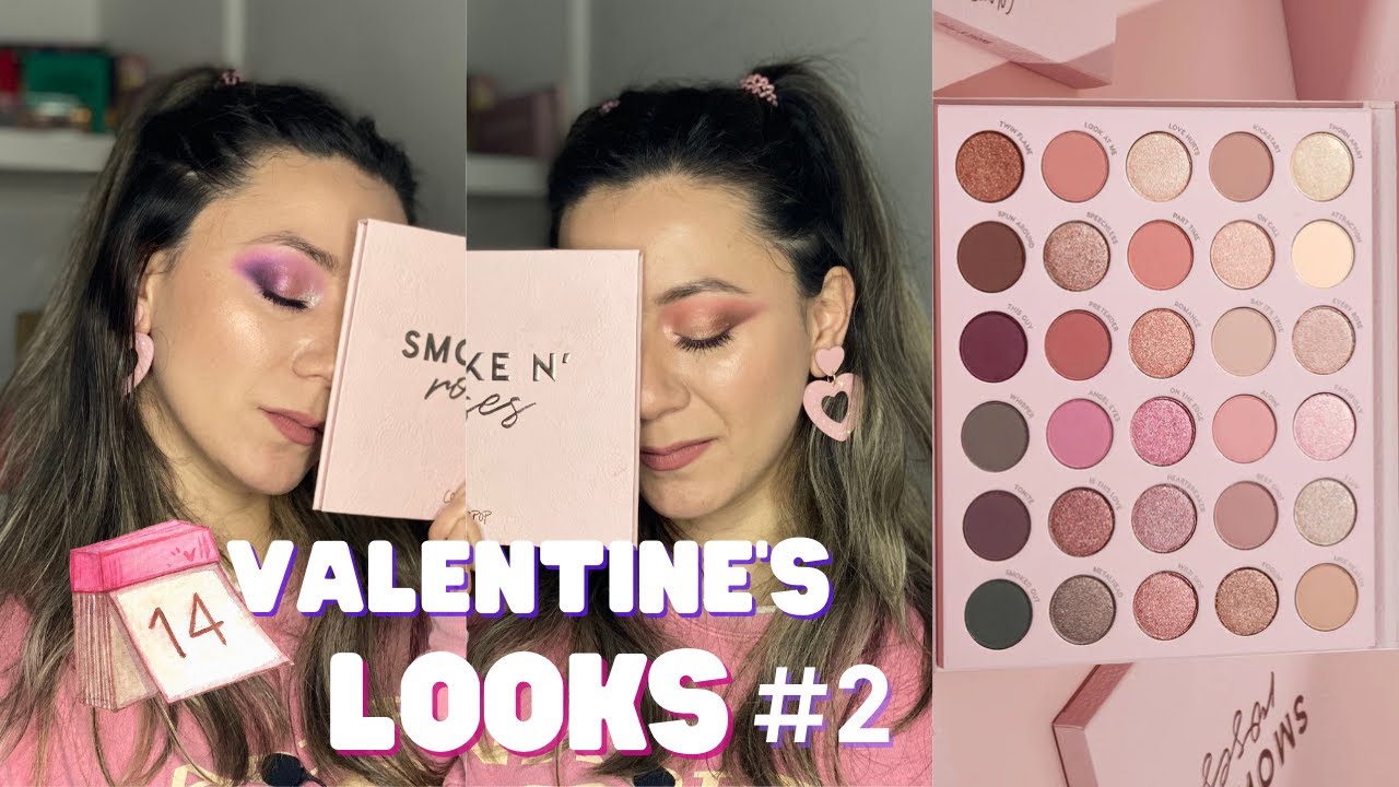 14 VALENTINE'S DAY LOOKS 💜❤️| Ep.2 ColourPop Smoke n' Roses Palette💕