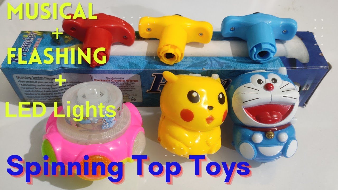 Musical flashing Spinning tops।। Tops with LED Lights #shorts #toys