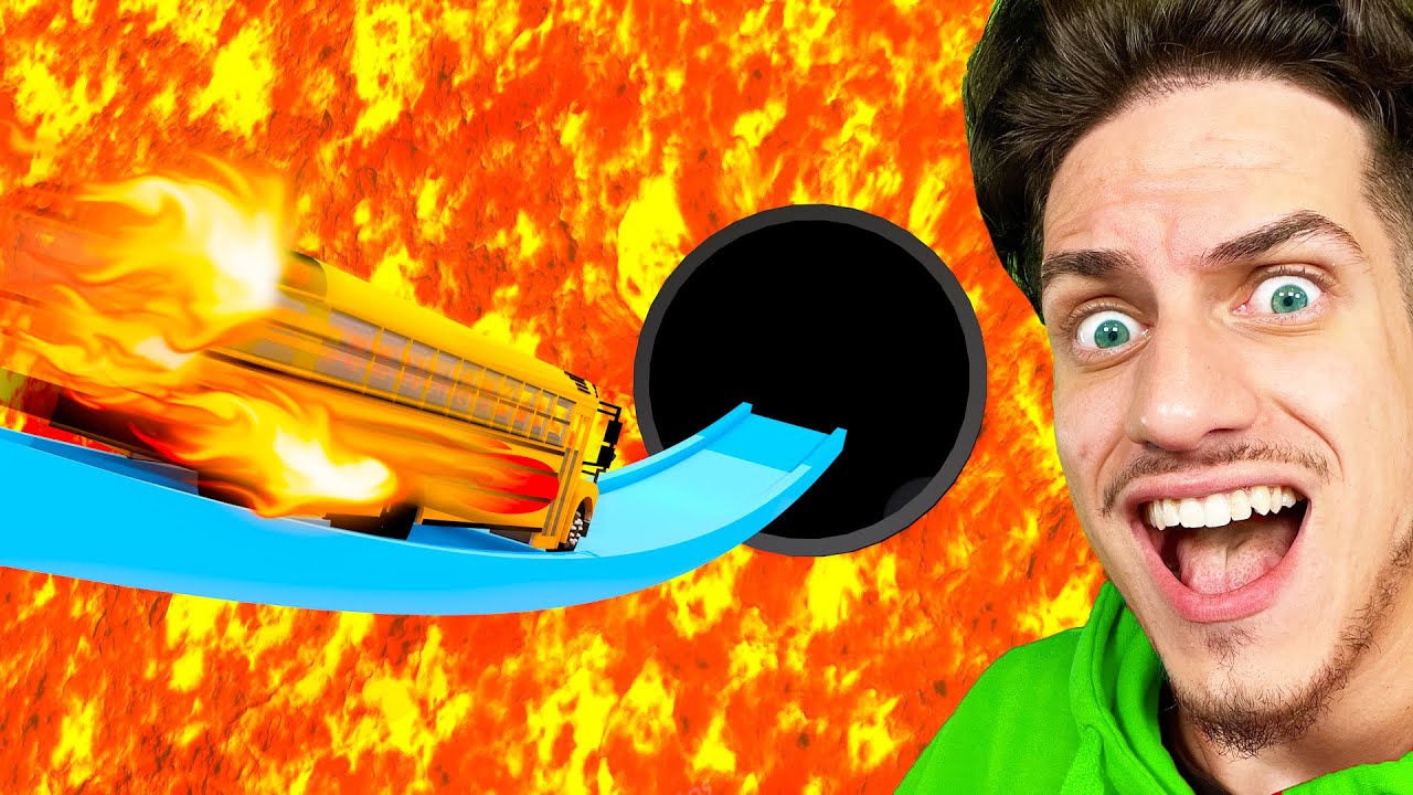 10,000 MPH ROCKET BUS vs WORLD'S BIGGEST RAMPS! (Ft @Unspeakable  & @09sharkboy )