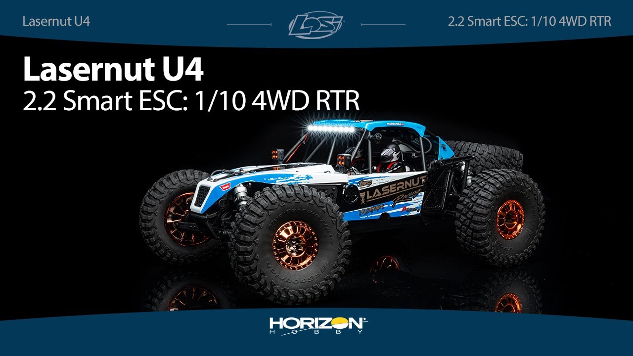 Losi® Lasernut U4 1/10-scale 4WD Rock Racer RTR with Spektrum™