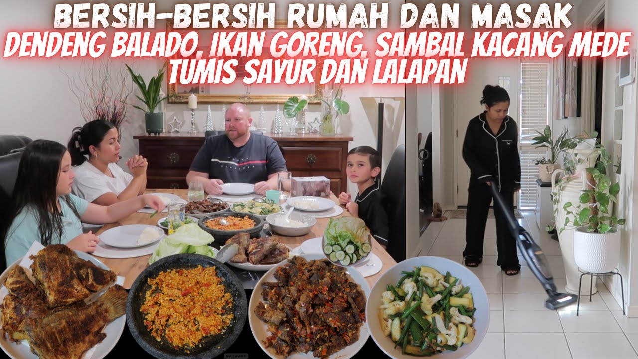 IKAN GORENG, SAMBAL KACANG MEDE, DENDENG BALADO, TUMIS SAYUR DAN LALAPAN