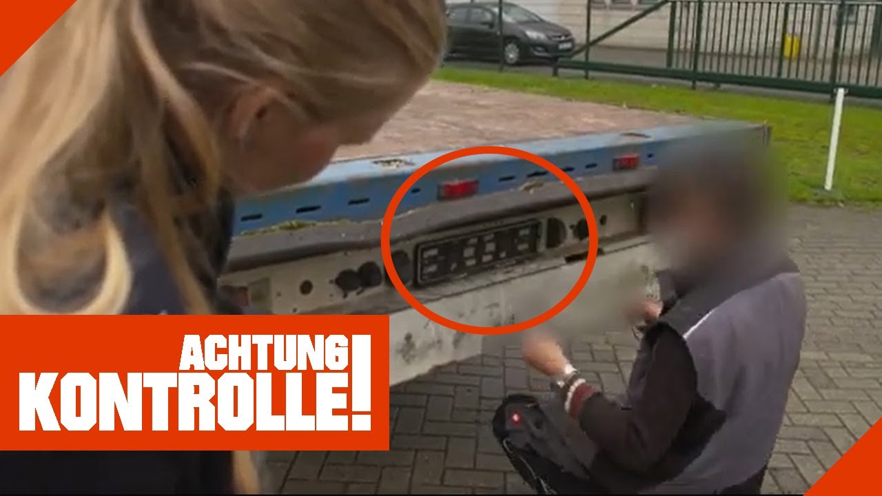 Straftatbestand? Kennzeichen mit Kabelbindern angebracht! | 1/2 | Kabel Eins | Achtung Kontrolle