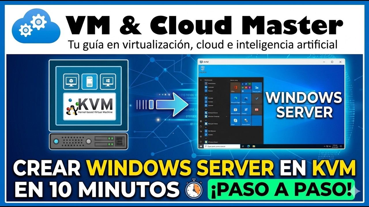 Crear Windows Server en KVM en 10 Minutos | Virtualización Paso a Paso