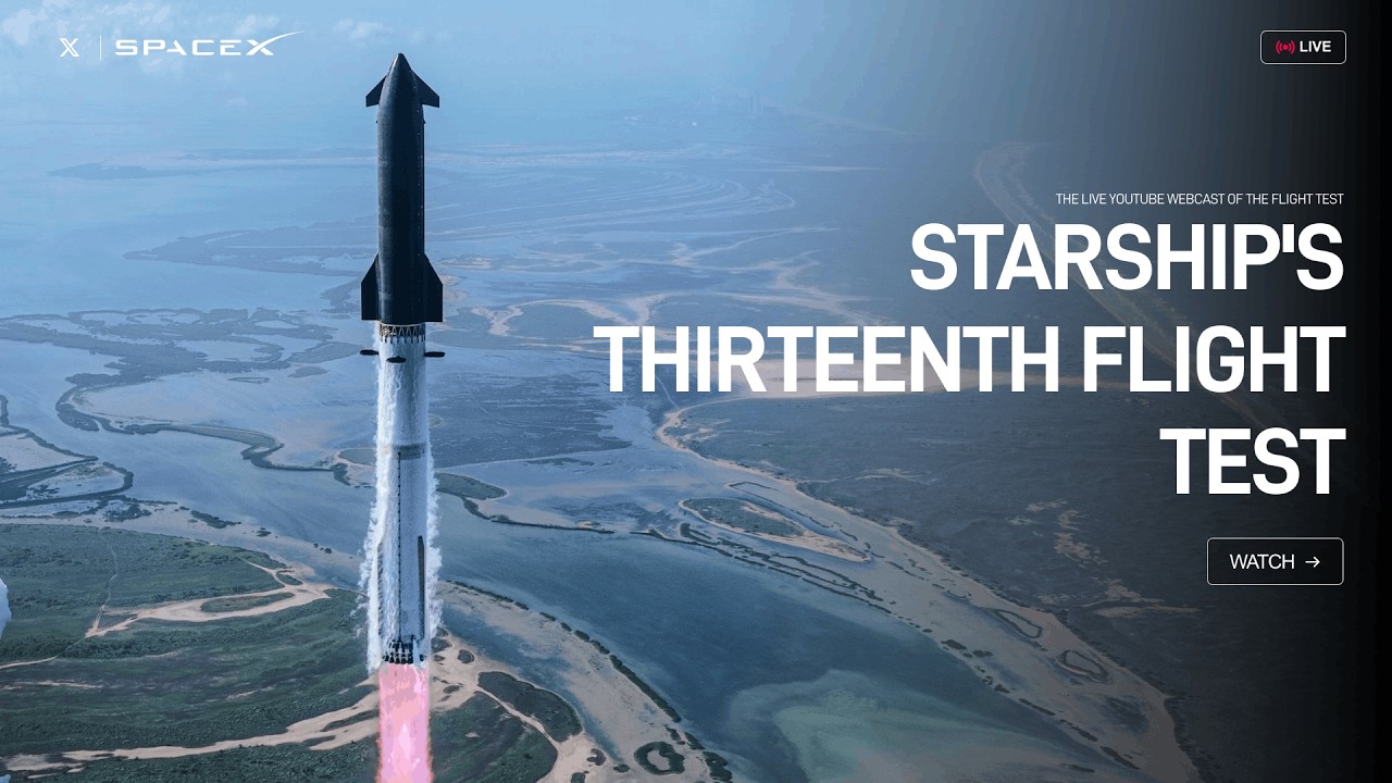 SpaceX Starship Flight 13 (IFT-13) Broadcast. Starlink V3 Deployment.