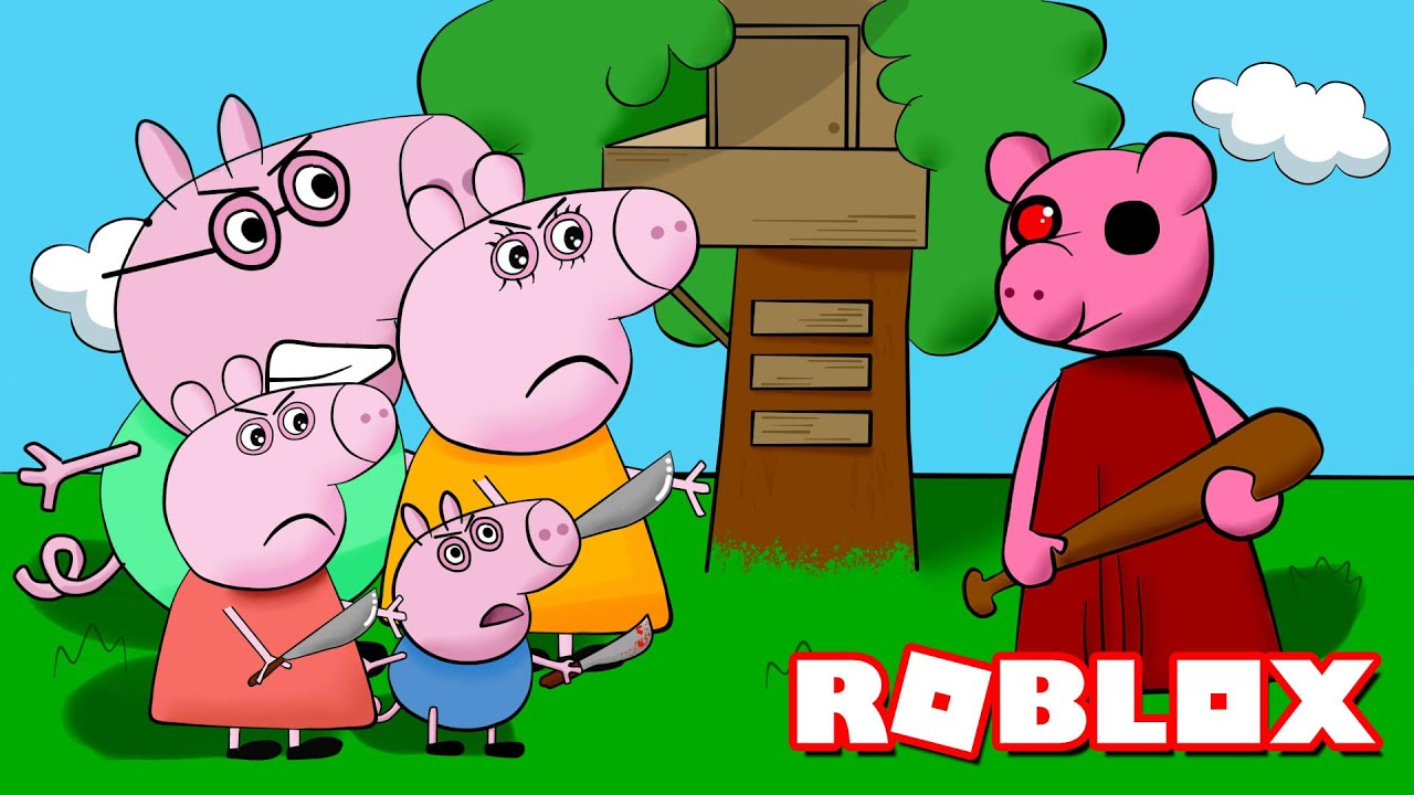 PIGGY CONOCE a la FAMILIA de PEPPA PIG en ROBLOX !!