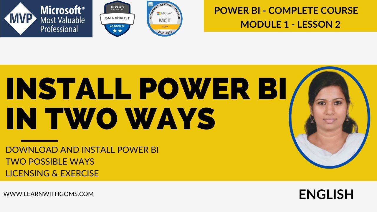 Установка Power Bi на Windows 11 | Полный курс по Power Bi | Урок 2 | Изучение Power Bi на англий...