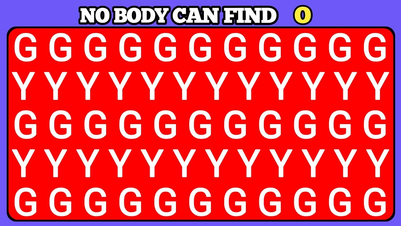 Fast Visual test 👀 | Find the odd Number and Letter Supper fun edition