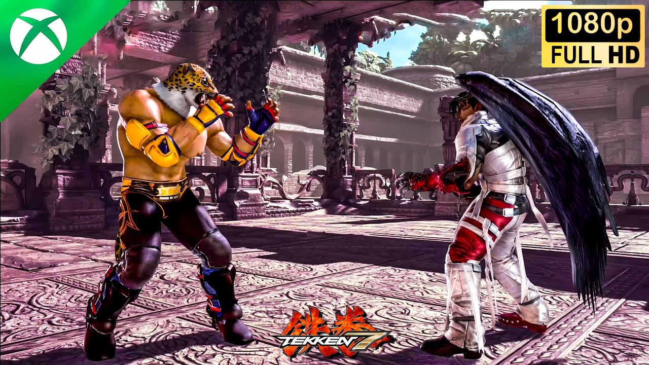 Tekken 7 Xbox | King Destroys Devil Jin & Ganryu & Alisa | Hard Fight