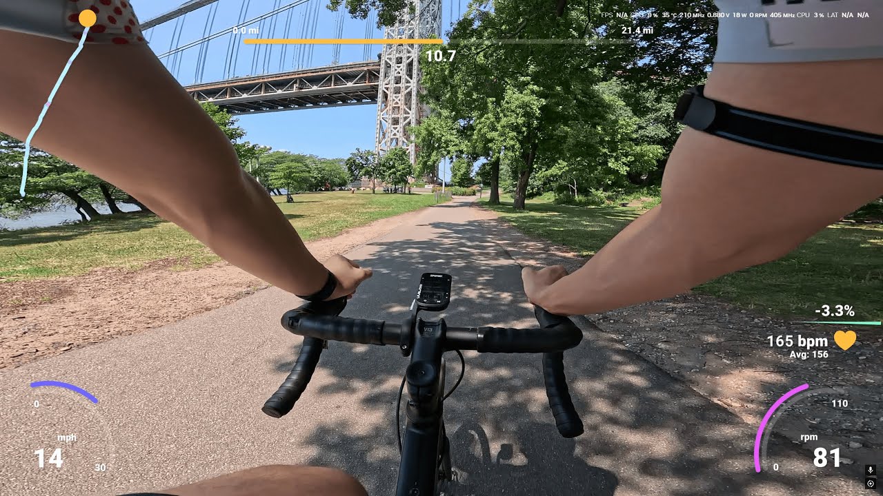 cycling from world trade center to the george washington bridge