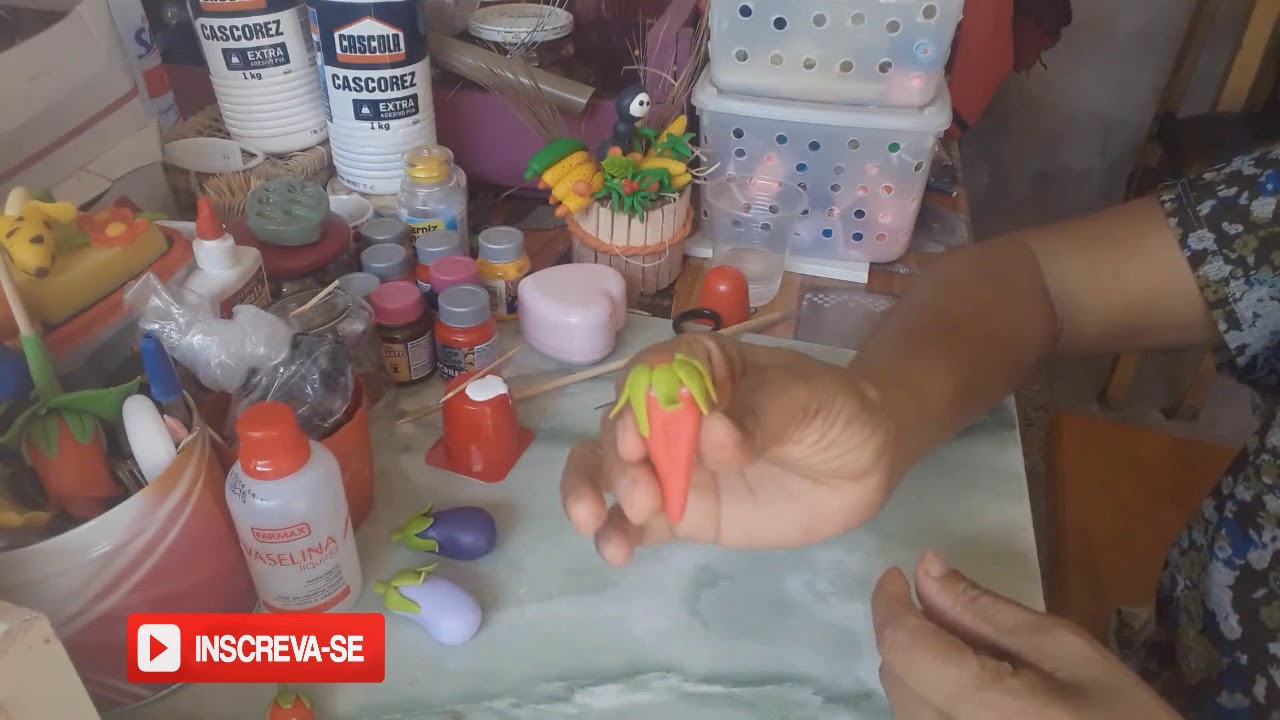 COMO FAZER LINDOS LEGUMES EM BISCUIT COM MATERIAIS BÁSICOS